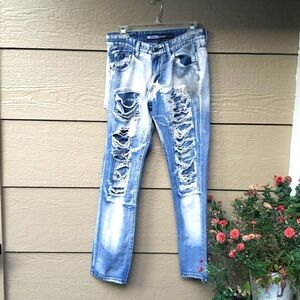 Brooklyn Xpress Jeans Mens 30X30 Rip Repaired ASSRIP